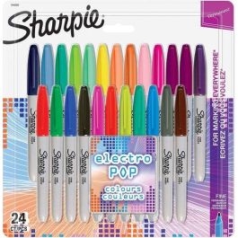 Rotulador Permanente Sharpie Fine Big Pack Electro Pop Caja Regalo De 24 Precio: 40.94999975. SKU: B12CCWAQSW