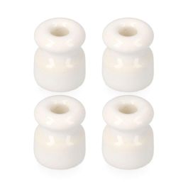 Edm Aislador para cable trenzado blanco porcelana Ø15.5x18mm (4 unid.)