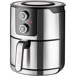 Unold 58655 Freidora de Aire Caliente XL 5L 1400W Negra/Acero Inoxidable con Funciones Hornear y Asar