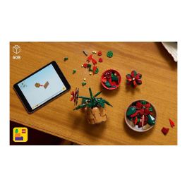 LEGO 10370 Icons Flor de Pascua, Juego Construcción 608 Piezas, 18+ Años