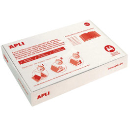 Apli Forralibro PVC con Solapa Ajustable Adhesivo Transparente 285x530 mm Caja 100 uds