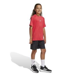Camiseta de Manga Corta Infantil Adidas All Sports Negro Rojo S
