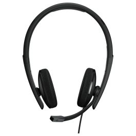 EPOS Auriculares Adapt 160T USB II para Oficina y Centro de Llamadas, Binaurales, Diadema, Conexión USB, Micrófono con Cancelación de Ruido, Color Negro