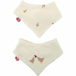 Domiva DOM1735259744703 Pack de 2 Baberos Bandana Maternity Love de Algodón Suave y Absorbente con Broches Ajustables