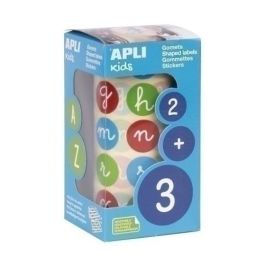 Apli Rollo Gomets Abecedario Minúsculas Redondos 20 mm - 900 gomets en 3 colores (rojo, verde, azul) Precio: 4.49999968. SKU: B1CF69RJ2G