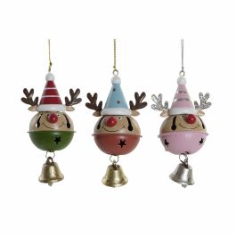 Adorno Navideño DKD Home Decor Metal Reno (3 pcs) (6.5 x 6 x 11 cm)