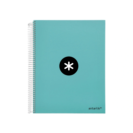Antartik Cuaderno Espiral A4 Forrado 120 Hojas 90gr Color Menta Horizontal