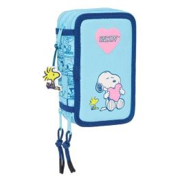 Estuche Escolar con Accesorios Snoopy Love Azul 12,5 x 19,5 x 5,5 cm 37 Piezas Precio: 15.49999957. SKU: B165456P2L