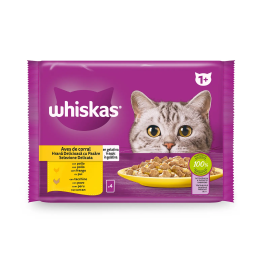 Whiskas Selección Aves, Comida Húmeda para Gato, 13 Paquetes de 4 Sobres de 85 gr - 4420 gr Total, Mars Precio: 30.69. SKU: B1AEWZG773