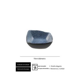 SUMMA Io Granilla Bol Azul 19 cm H 5 cm - Gres Vitrificado, Azul-Negro (6 Unidades) SUMMA Io Granilla Bol Azul 19 cm H 5 cm - Gres Vitrificado, Azul-Negro (6 Unidades)