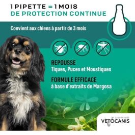 Vetocanis Pipetas Antipulgas y Garrapatas para Perros Pequeños 2-10 kg - Lote 2x 1 Mes Protección (2 Meses Total)