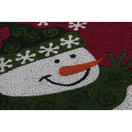 DKD Home Decor Felpudo Navidad Tradicional Rojo Verde Fibra Coco PVC 40 x 60 cm (2 Unidades)