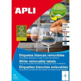 Etiquetas Adh.Impr.Apli A4 Blanca C.Rectos Removible Caja 100H 105X148 Mm 400 Uds.(03058) Precio: 30.50000052. SKU: S8400930