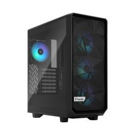 Fractal Design Meshify 2 Compact RGB Black TG Light Tint - Caja PC Midi-Tower ATX Negro con Ventana Lateral y RGB