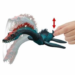 Mattel Jcl72 Figura Dinosaurio Gigantic Trackers Styxosaurus Jurassic World, 35cm, ataque cabeza y aletas, app Play