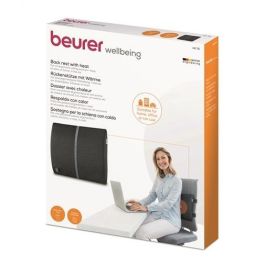 Beurer HK-70 Respaldo con Calor, Cojín Ergonómico para Alivio de Dolor de Espalda y Mejora de Postura, Funda Lavable