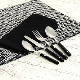 Pradel Set 16 Cubiertos Saxo Acero Inox Bicolor 25 cm-1,2 mm Brillo Larga Duracion