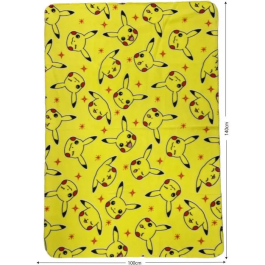 Pokemon POK3700891714150 Manta Caras de Pikachu 100 x 140 cm