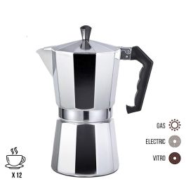 Gourmet Kitchen Cafetera de Aluminio 12 Tazas, Compatible con Gas, Vitrocerámica y Placa Eléctrica Precio: 15.79000027. SKU: S7901073