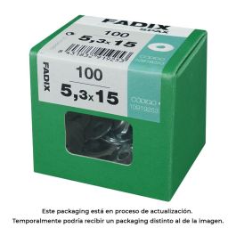 Fadix Arandela Plana Ancha de Cinc 5,3x15mm - Caja con 100 Unidades