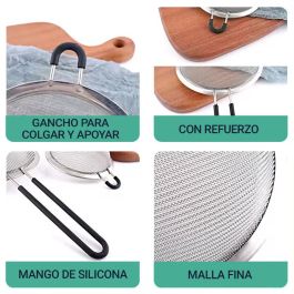 Colador de acero con mango soft 10 cm - Quttin (24 Unidades) Colador de acero con mango soft 10 cm - Quttin (24 Unidades)