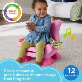 Fisher-Price JFF07 - Ríe y Aprende - Silla Electrónica de Aprendizaje Progresivo Rosa