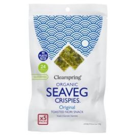 CLEARSPRING Alga Nori Tostada Multipack Snack Ecológico 5uds x 4gr, Aceite Girasol, Sal Marina, Vegano Sin Gluten Precio: 8.5900001. SKU: B172TT4NFW