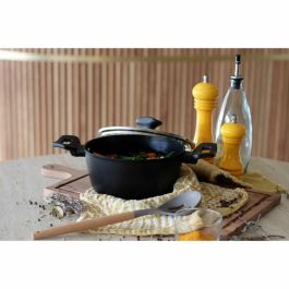 Menastyl 6020646 Horno Holandés de Aluminio Forjado de 20 cm, Negro, Compatible con todo tipo de fuegos e Inducción Menastyl 6020646 Horno Holandés de Aluminio Forjado de 20 cm, Negro, Compatible con todo tipo de fuegos e Inducción