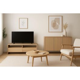 DKD Home Decor Mueble TV Urban Marrón de Madera de Paulownia y Olmo 120 x 40 x 45 cm con 2 Cajones