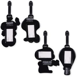 Peanuts Set 4 Etiquetas de Equipaje Snoopy de Silicona