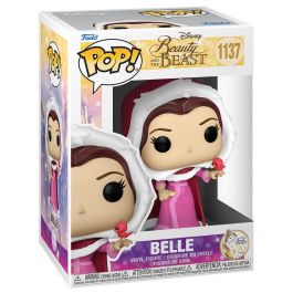 Funko Figura POP Disney La Bella y la Bestia Winter Belle, vinilo, 9cm en caja regalo con ventana
