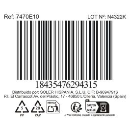 La Mediterranea Bol Black Clay 1000 ml, 17.3 x 9.4 x 17.5 cm (12 Unidades)