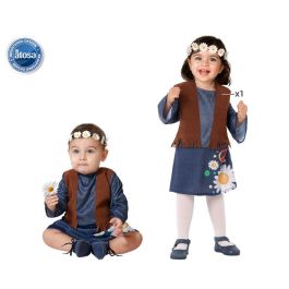 Disfraz Hippie Niña Bebé Flecos 24 Meses - Flower Power, Multicolor, Siglo XX Disfraz Hippie Niña Bebé Flecos 24 Meses - Flower Power, Multicolor, Siglo XX