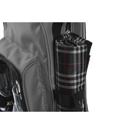DKD Home Decor Mochila de Picnic para 2 Personas con Manta, Set de 9 Piezas, Poliester Gris Oscuro 20x39x28.5cm