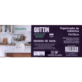 Organizador de cubiertos Quttin 33x28x3.5 cm (12 Unidades) Organizador de cubiertos Quttin 33x28x3.5 cm (12 Unidades)