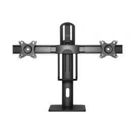 Aisens Soporte de Mesa Pro para 2 Monitores 17"-27" con Contrapeso Giratorio e Inclinable Negro