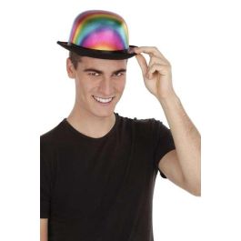 My Other Me Bombín Arco Iris 58 cm, Sombrero Multicolor de Poliéster para Disfraz de Adulto