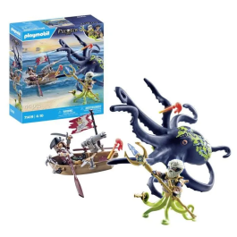 Playmobil 71419 Pirata con pulpo gigante, Juguete para Niños a partir de 4 Años