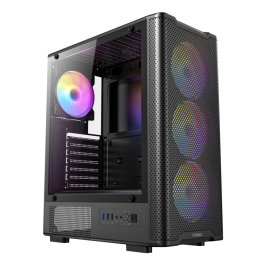 ANTEC VX-320 ARGB Midi Tower PC Negro con 3 ventiladores frontales y 1 trasero preinstalado para una refrigeración óptima Precio: 57.49999981. SKU: B16KV2YR7P