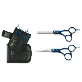 Juego de Tijeras de Peluquería Dur.Azul 5.5" 3C - Acero Inoxidable, Mango Aluminio - Tres Claveles Precio: 85.78999946. SKU: B1DNR76432