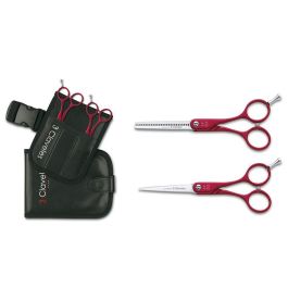 Juego de Tijeras de Peluquería Dur Roja 5.5" 3 Claveles - Acero Inoxidable, Mango Aluminio | Tres Claveles Precio: 85.78999946. SKU: B18GLQVJE7