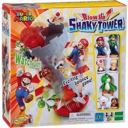 Epoch Super Mario Blow Up! Shaky Tower 7356 Juego de Mesa para Niños +3 Años