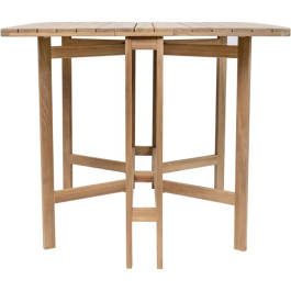 FERRET Mesa de Jardín Plegable de Madera de Acacia FSC para 4 Personas 90x90x75 cm