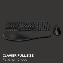 Mobility Lab C30W Conjunto de Teclado y Ratón Inalámbricos Ergonómicos Negro para Escritorio y Oficina