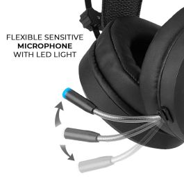 ERT GROUP Auriculares Gaming Marvel Sonido Envolvente Virtual 7.1 Luz LED Micrófono Flexible Conexión USB Jack