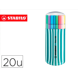 Stabilo Rotulador Punta de Fibra Pen 68 Estuche Turquesa 20 Unidades Colores Surtidos Trazo 1 mm Precio: 22.68999986. SKU: S7808512