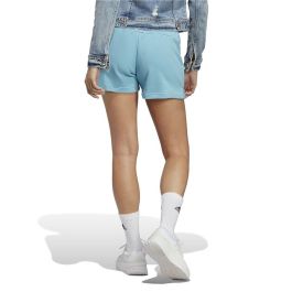 Pantalones Cortos Deportivos para Mujer Adidas Linear Cian Claro