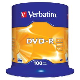 Verbatim DVD-R 4.7 GB 16X 100 Unidades Spindle Superficie Matt Silver Precio: 63.50000019. SKU: S8419649