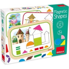 Goula Juego didáctico magnético Magnetic Shapes con 12 actividades de formas y colores para niños
