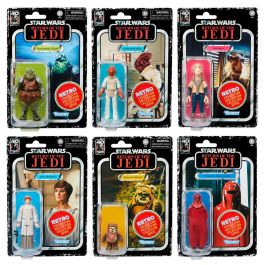 HASBRO Set 6 figuras Star Wars El Retorno del Jedi Retro Collection 9,5cm: Ackbar, Wicket, Mon Mothma, Guardia Real, Gamorreano, Yak Face articuladas